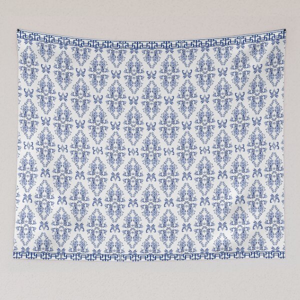 Item preview, Elegant Chinese Oriental Florals - White and Blue designed and sold by SpartanDStore.