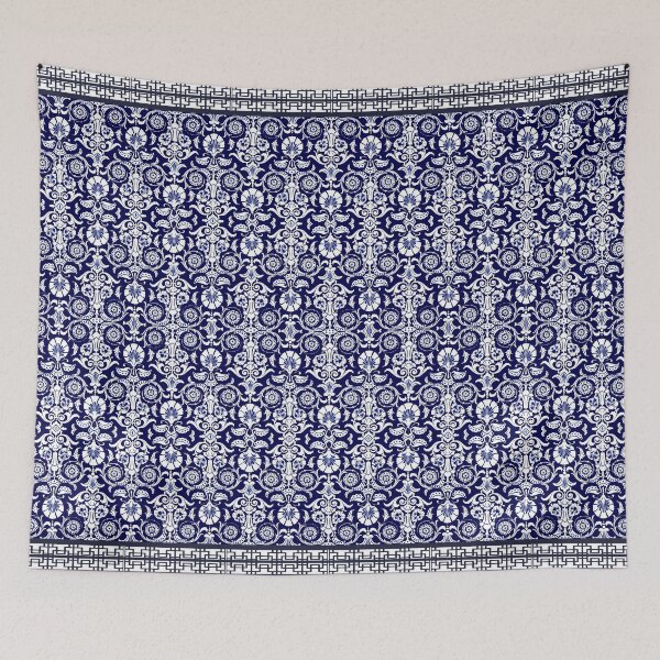 Item preview, Vintage Style Oriental Chinese Floral Art - Blue flowers designed and sold by SpartanDStore.