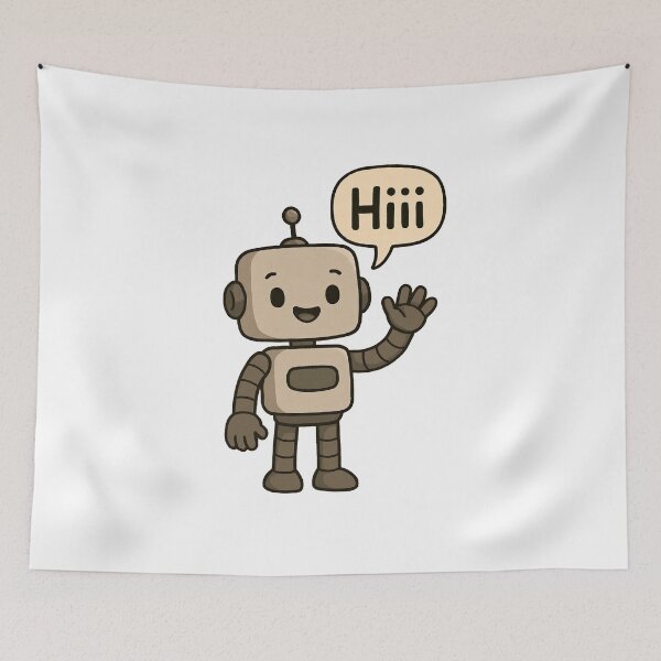 Item preview, Cute Retro Robot Art designed and sold by zoecreatiwe.