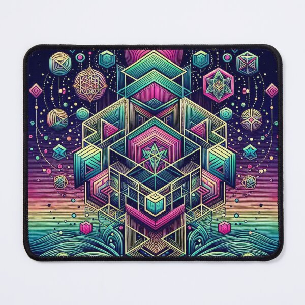 Item preview, Colorful geometric decorative mystic shapes  designed and sold by Dogandesighn.