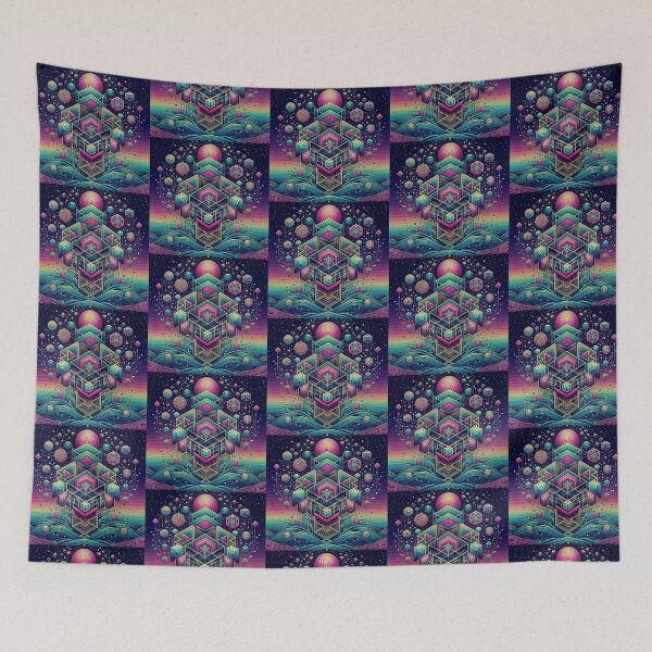 Item preview, Colorful geometric decorative mystic shapes  designed and sold by Dogandesighn.