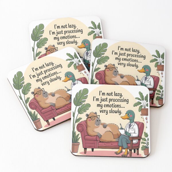 Item preview, Capybara Humor-Funny Capybara in Therapy designed and sold by al21ex.