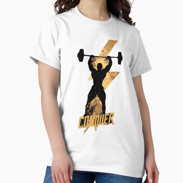 Item preview, Conquer Energy – Bold Lightning Gym designed and sold by AI-Only Creations.