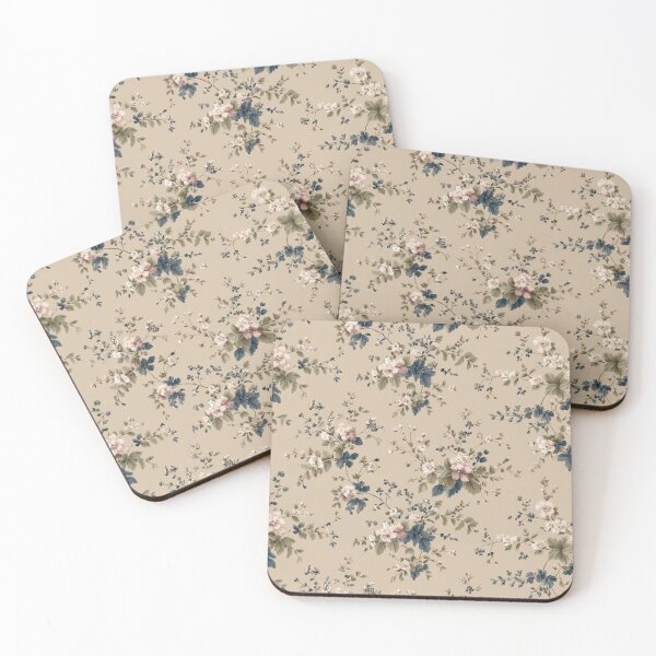 Item preview, Colonial American Vintage Small Floral on Beige Background designed and sold by Hunzaly.