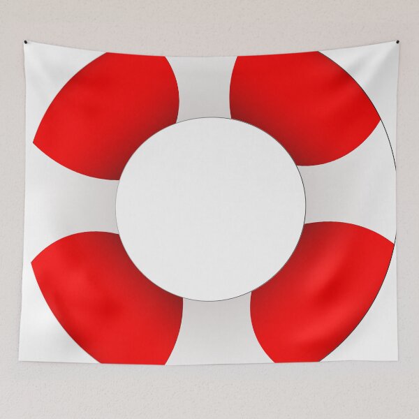 Item preview, Lifebuoy in red and white designed and sold by lu-print-design.