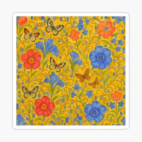 Aperçu de l'œuvre Jardin de fleurs de Klimt créée et vendue par maniacfitness.