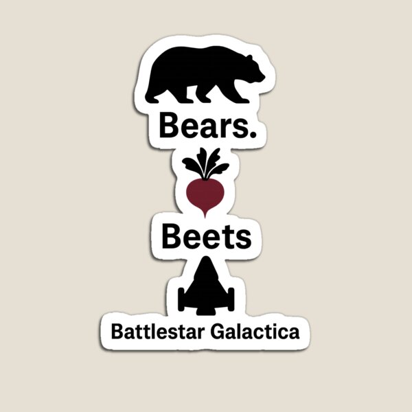 Item preview, Zitat aus „The Office“ – „Bären, Rüben, Battlestar Galactica“ – Jim Halpert designed and sold by bigheartz.