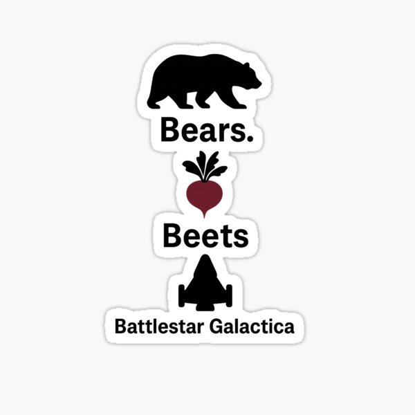 Item preview, The Office Quote - "Bears, Beets, Battlestar Galactica" - Jim Halpert designed and sold by bigheartz.