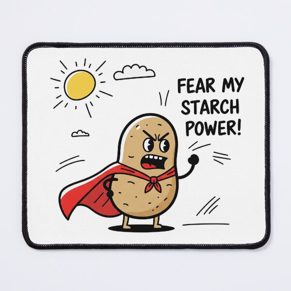 Item preview, Fear My Starch Power! Superhero Potato designed and sold by Owcomm.
