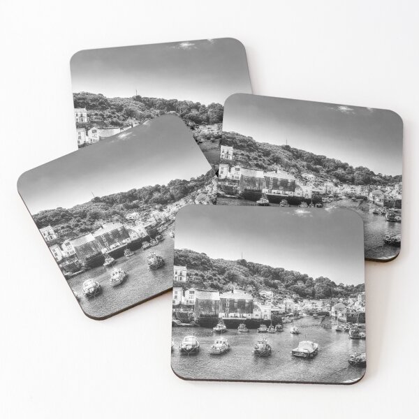 Item preview, Polperro Fishing Boats, Harbour Life, Cornwall, United Kingdom, Black And White designed and sold by Paul Thompson Photography.