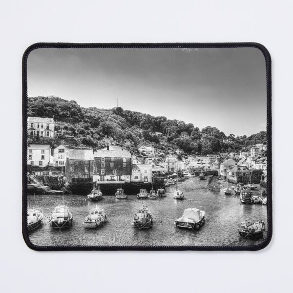Item preview, Polperro Fishing Boats, Harbour Life, Cornwall, United Kingdom, Black And White designed and sold by Paul Thompson Photography.