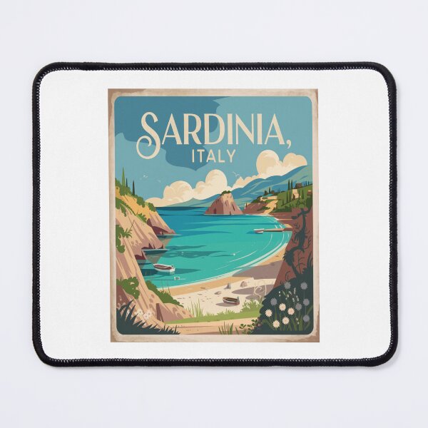 Item preview, Sardinia Italy Retro Tranquil Travel Sticker designed and sold by stickercuffs.