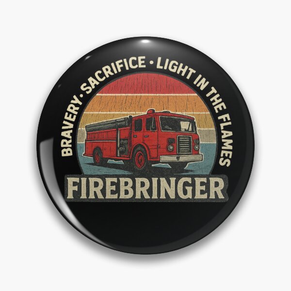 Item preview, Bravery Sacrifice Firebringer Retro Firetruck Firefighter Men Women designed and sold by OleOleStore.