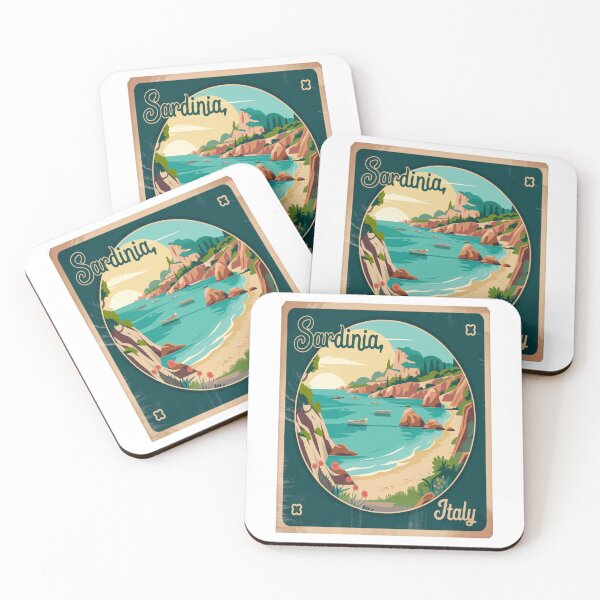 Item preview, Sardinia Italy Retro Tranquil Travel Sticker designed and sold by stickercuffs.