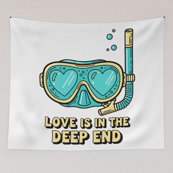Item preview, Love Is In The Deep End Snorkel Mask designed and sold by Owcomm.