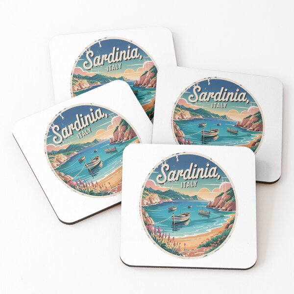 Item preview, Sardinia Italy Retro Tranquil Travel Sticker designed and sold by stickercuffs.