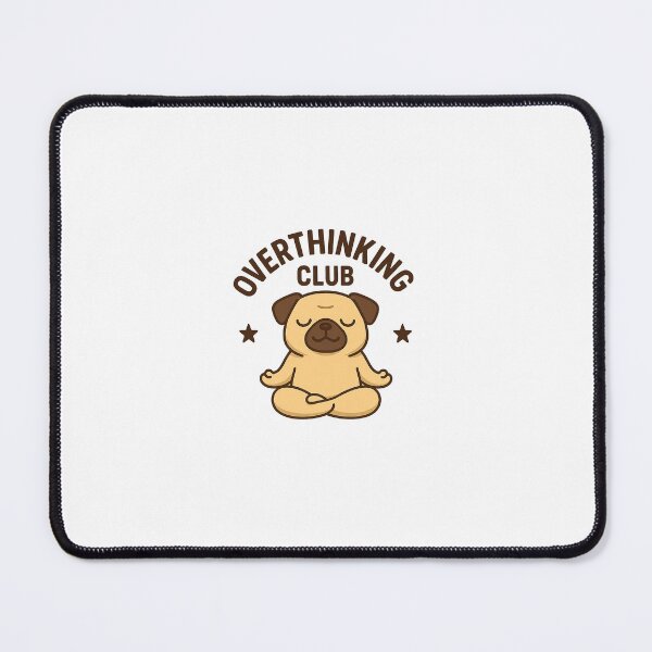Item preview, Overthinking Club – Cute Kawaii Pug Meditating Design designed and sold by Color Reverie.