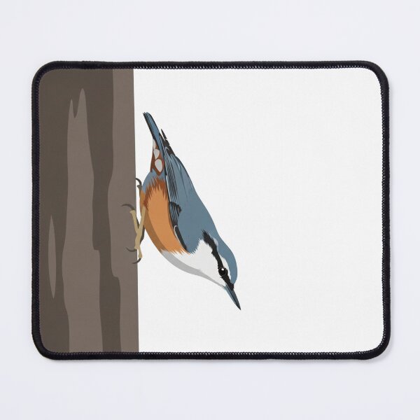 Item preview, The Upside-Down Nuthatch - Minimalist Bird Illustration designed and sold by TheArtEngineer.
