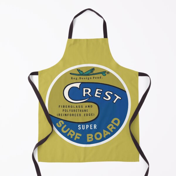 Item preview, Crest Super Surfboards - vintage retro sixties surfer Big Wave rider surfing logo designed and sold by Kludoman.