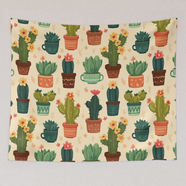 Aperçu de l'œuvre Motif de cactus du désert créée et vendue par bapupa.