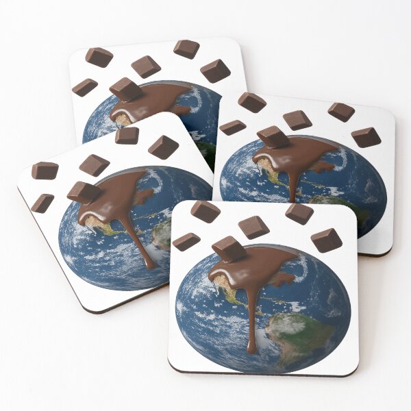 Item preview, Smiling Chocolate Over Earth – World Chocolate Day Celebration designed and sold by artist-for-you.