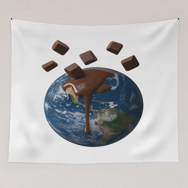 Item preview, Smiling Chocolate Over Earth – World Chocolate Day Celebration designed and sold by artist-for-you.