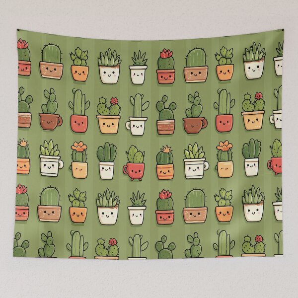 Aperçu de l'œuvre Motif de cactus succulent créée et vendue par bapupa.