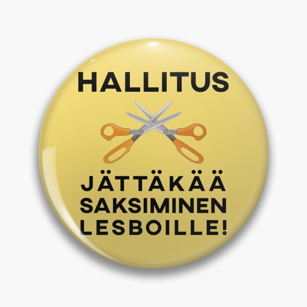 Item preview, Hallitus - jättäkää saksiminen lesboille! - musta designed and sold by gayishdesign.