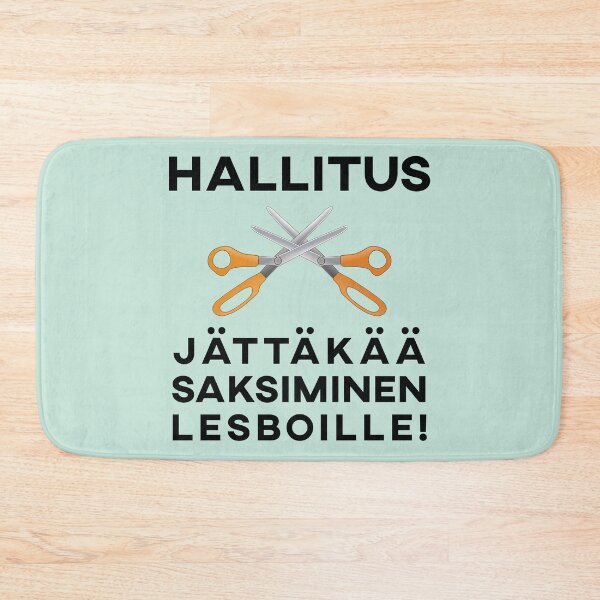 Item preview, Hallitus - jättäkää saksiminen lesboille! - musta designed and sold by gayishdesign.