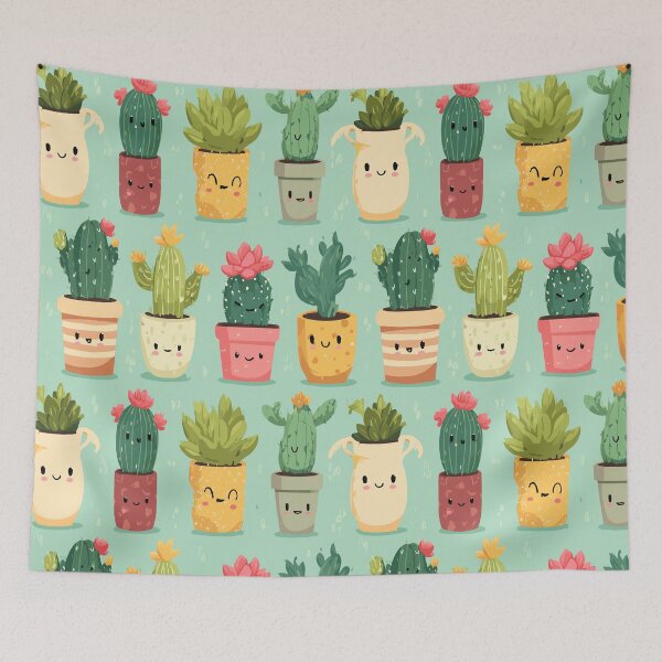 Aperçu de l'œuvre Motif de cactus sans couture créée et vendue par bapupa.