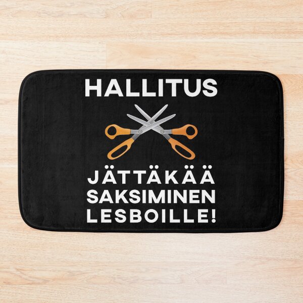 Item preview, Hallitus - jättäkää saksiminen lesboille! - musta designed and sold by gayishdesign.