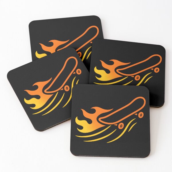 Item preview, Flaming Skate Trail designed and sold by Uglyandcute.
