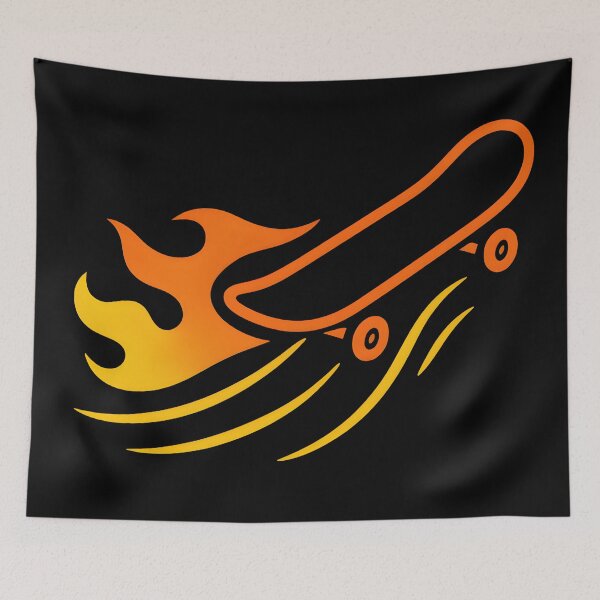 Item preview, Flaming Skate Trail designed and sold by Uglyandcute.