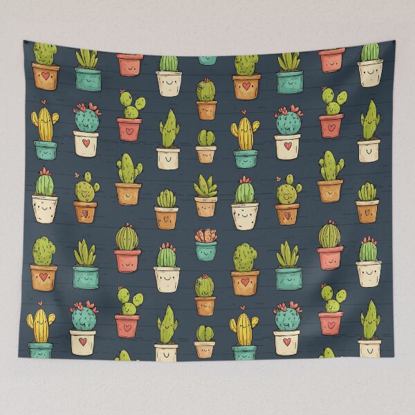 Aperçu de l'œuvre Motif de cactus botanique créée et vendue par bapupa.