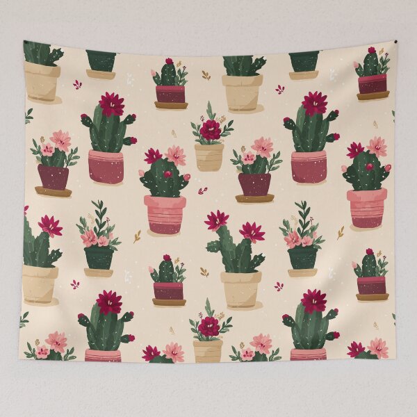 Aperçu de l'œuvre Motif de cactus de Noël créée et vendue par bapupa.