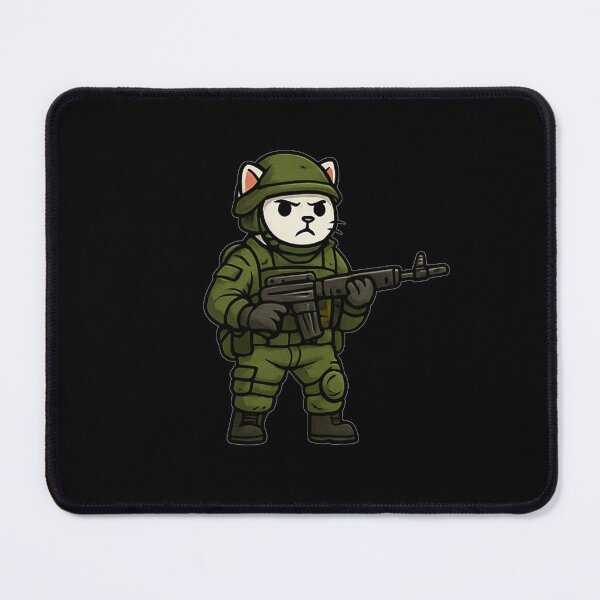 Item preview, Cat Holding A Gun designed and sold by okiiskandarart.