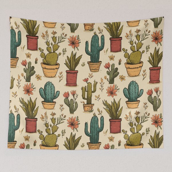Item preview, Arid Desert Plants Pattern designed and sold by bapupa.