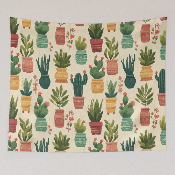 Item preview, Seamless Desert Plants Pattern designed and sold by bapupa.