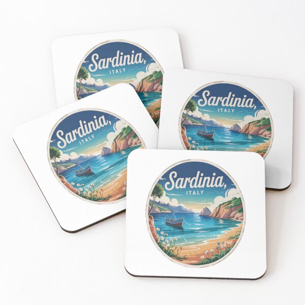 Item preview, Sardinia Italy Retro Tranquil Travel Sticker designed and sold by stickercuffs.