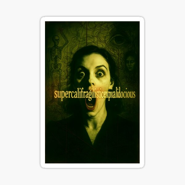 Vista previa del artículo con la obra «supercalifragilisticoespialidoso #2», diseñado y vendido por Lucian Lupescu.