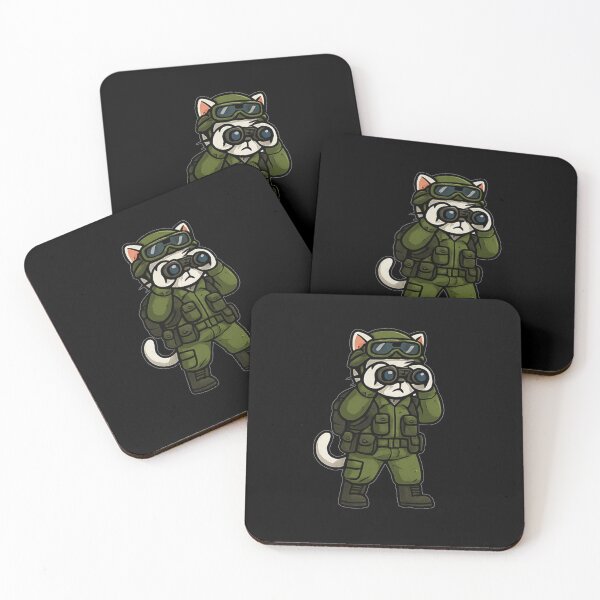 Item preview, Cat holding binoculars designed and sold by okiiskandarart.