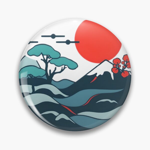 Item preview, sea ​​waves and mountains designed and sold by SanchillShop.