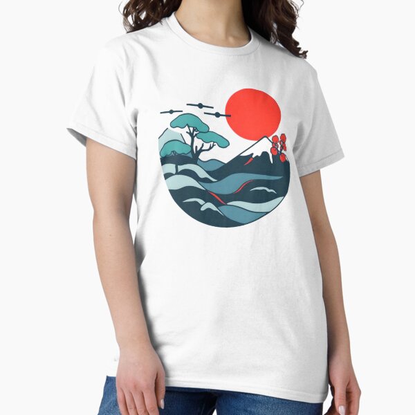 Item preview, sea ​​waves and mountains designed and sold by SanchillShop.