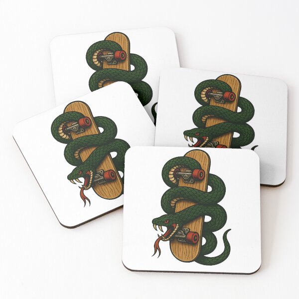 Item preview, Snake Wrapped Around a Skateboard designed and sold by Uglyandcute.