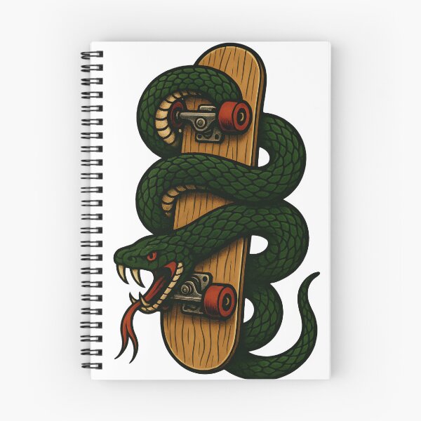 Item preview, Snake Wrapped Around a Skateboard designed and sold by Uglyandcute.