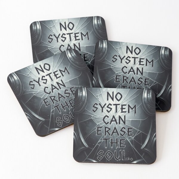Item preview, No System Can Erase the Soul Dark Dystopian Quote Art designed and sold by Elizarfa.
