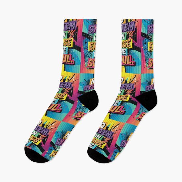 Item preview, No System Can Erase the Soul Bold Pop Art Quote Design designed and sold by Elizarfa.
