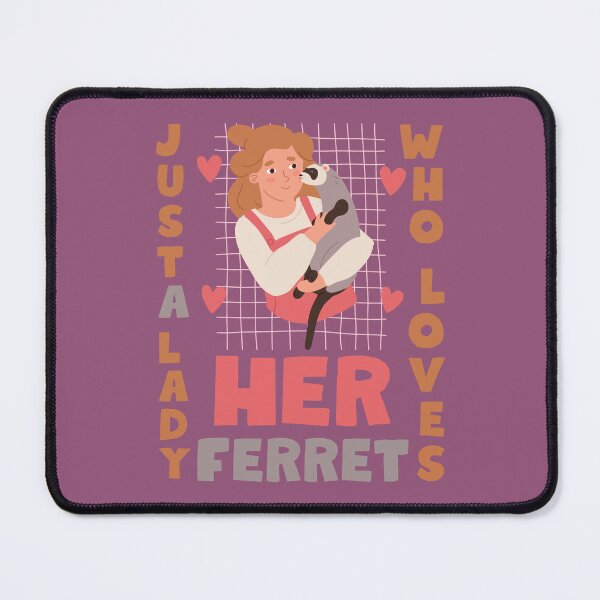 Item preview, Just a lady who loves her ferret designed and sold by BritishDelights.