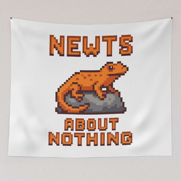 Item preview, Newts About Nothing – Pixel Rock Perched Newt designed and sold by NaturePixel.