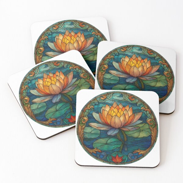 Item preview, Stained glass Water lily designed and sold by MendaciousMina.